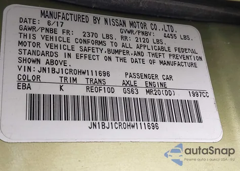 2017 Nissan Rogue Sport S from USA, damaged, VIN JN1BJ1CR0HW111696